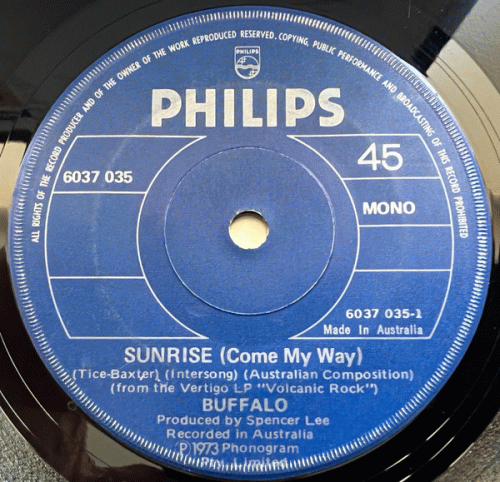 Buffalo (AUS) : Sunrise (Come My Way) - Pound of Flesh